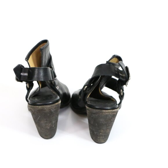 *Frye Black Izzy Harness Sling Back Bootie - Picture 6 of 8